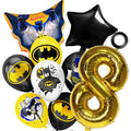 Hot New Anime Batman Balloons Set Birthday Party Decoration 1-9 Number Star Foil Balloon Kit Toys Party Supplies Kit Set