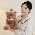 Cake Bear Teddy Bear Plush Toy Stuffed Animal Doll for Girls Valentine's Day Birthday Gift