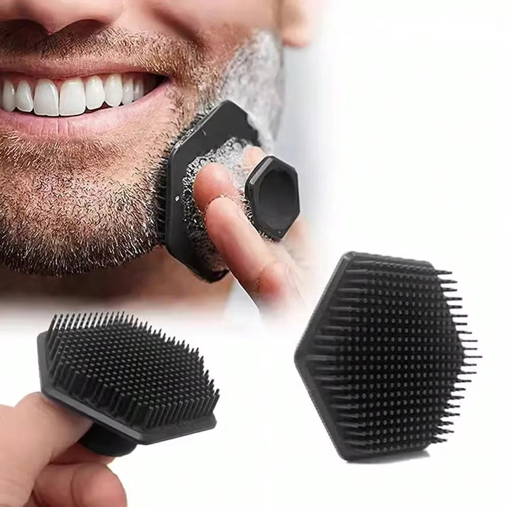 Silicone Facial Cleaning Brush Scrubber Silicone Miniature Face Deep Clean Shave Massage Face Scrub Brush Face Cleaner For Men