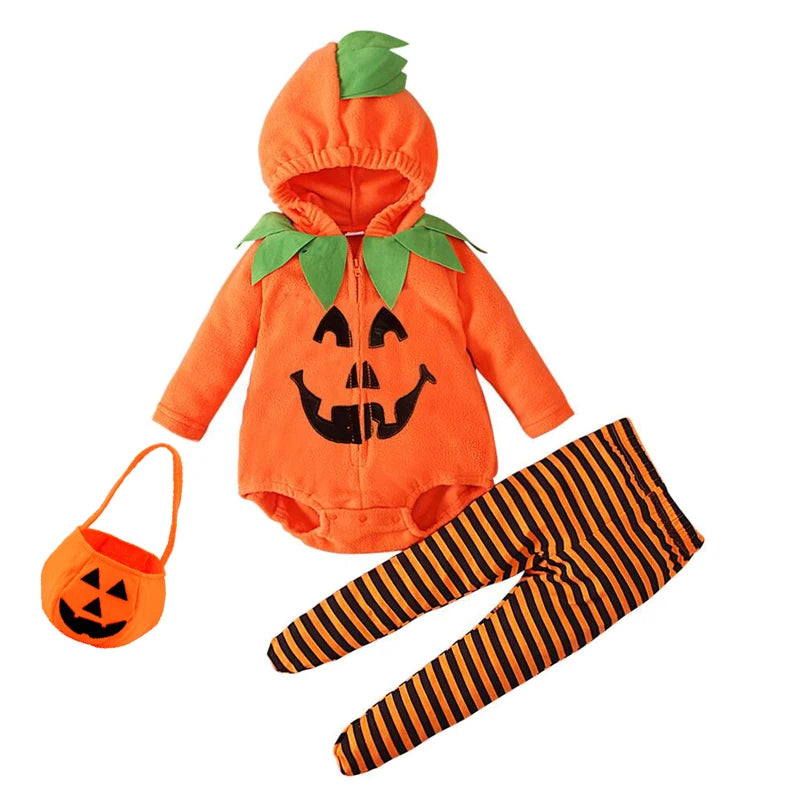 3-24M pumpkin Cosplay Baby Girls Boys Halloween Costume