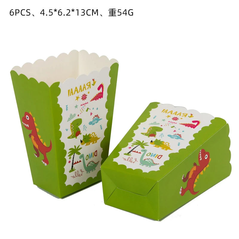 Dinosaur Theme Birthday Decoration Tableware Cup Plate Napkin Backdrop Balloons Banner Paper Bag Kids Gifts Party Decor Supplies