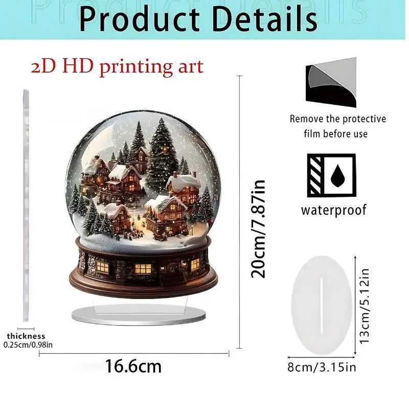 Santa Claus Tabletop Decoration With Base 2D