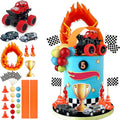 Race Car Cake Toppers Truck Cake Decorations Red Blue Yellow Green Balls for Truck Themed Racing Car Party Decorations Supplies