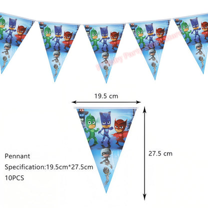 Super Hero PJed Mask Birthday Party Decoration Kids Boys Party Favors Plate Cup Balloon Banner Baby Shower Event Supplies Gifts