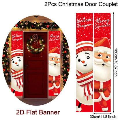 Merry Christmas Door Banner Decoration