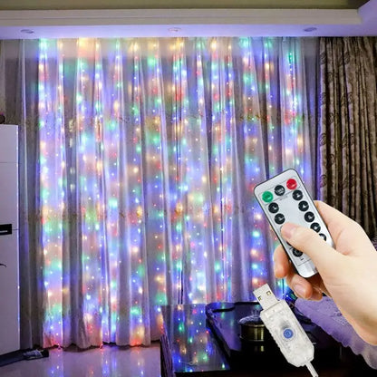LED Curtain Light — USB Christmas String Lights