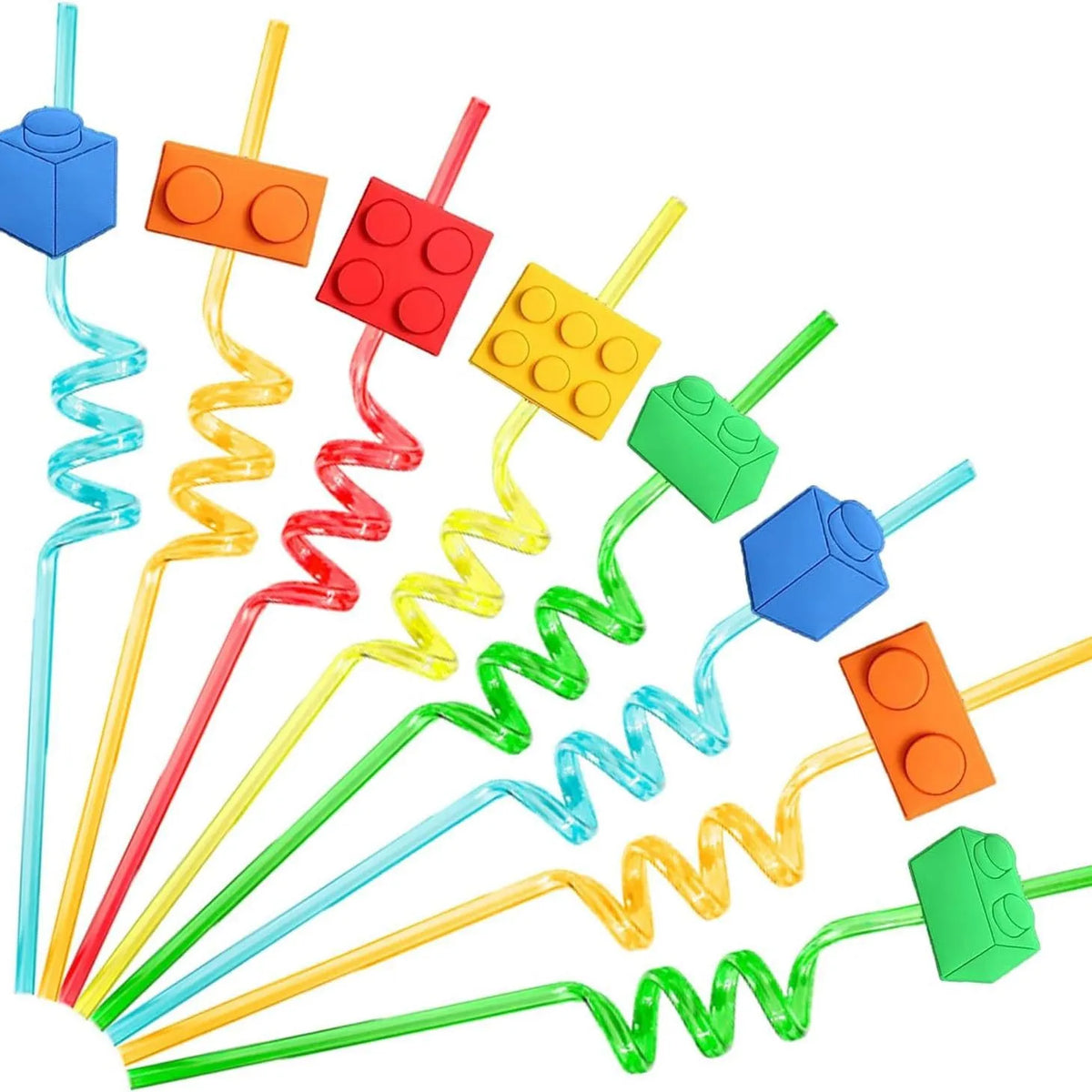 Kids Building Blocks Birthday Party Decoration Colorful Building Block Theme Party Supplies Kit Plates Cups Napkins Straw Ballon