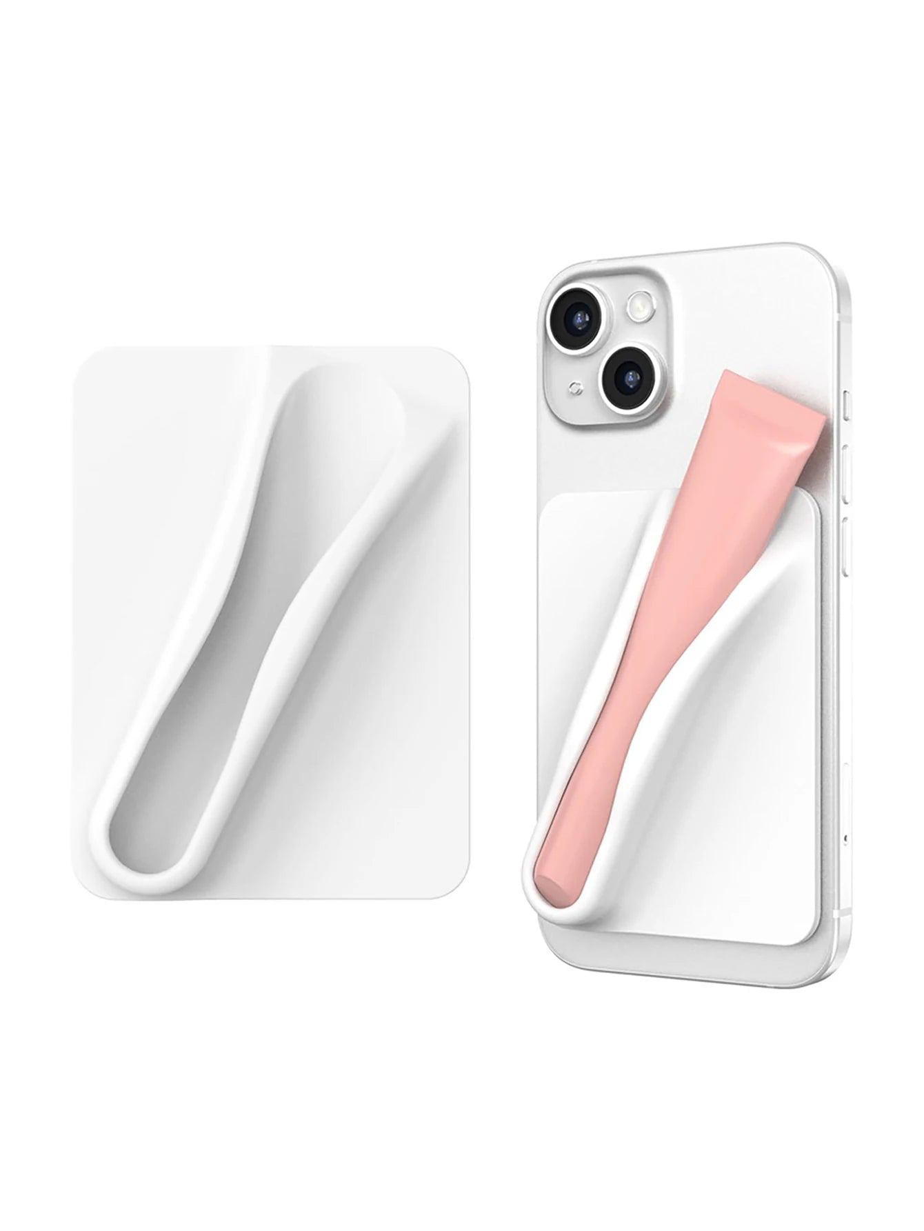 1 Solid Color Silicone Lipstick Phone Holder That Can Be Attached to the Back of the Phone. Portable Lip Gloss Phone Holder Suitable for Most Smartphones. a Great Gift for Women on Birthdays and Holidays!