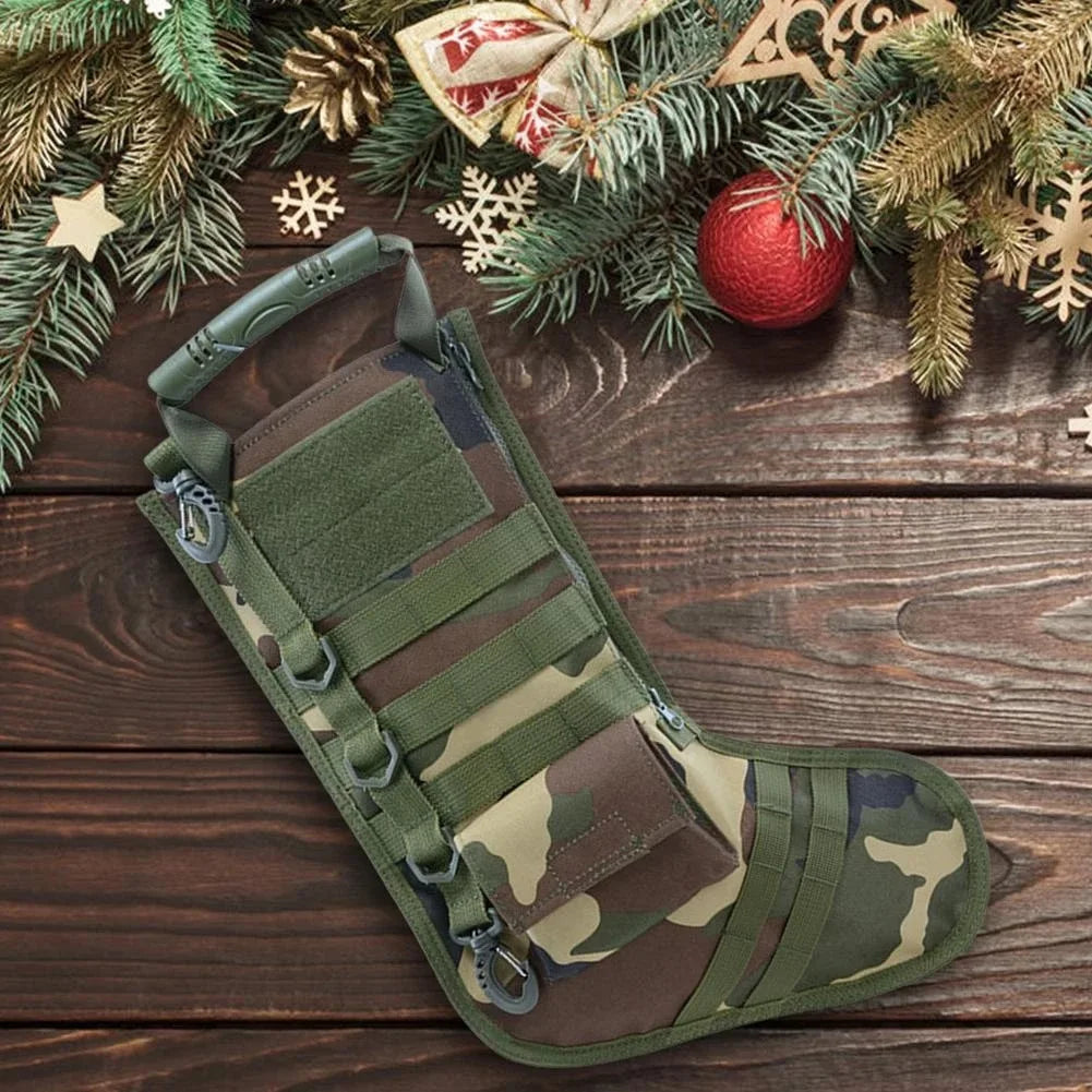 Tactical Molle Christmas Stocking Bag EDC Christmas Stocking Pendant Multi-Functional Tool Storage Bag Sports Hunting Accessory