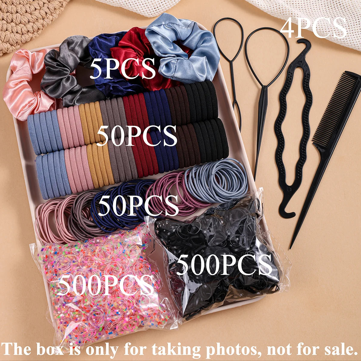 1109pcs Women Dark Hair Accessories Set
