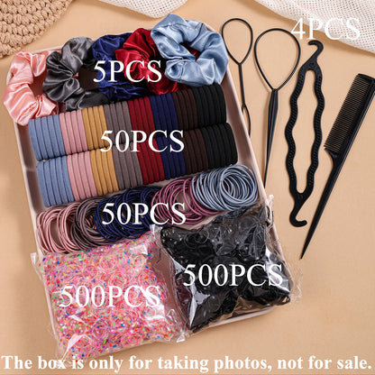 1109pcs Women Dark Hair Accessories Set
