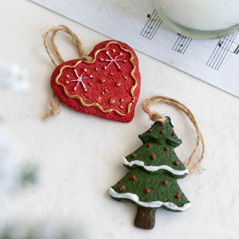 2025 Christmas Tree Decorations Christmas Resin Pendant Ornaments Home Decor DIY Kids Toys Gifts DIY Handmade Jewelry