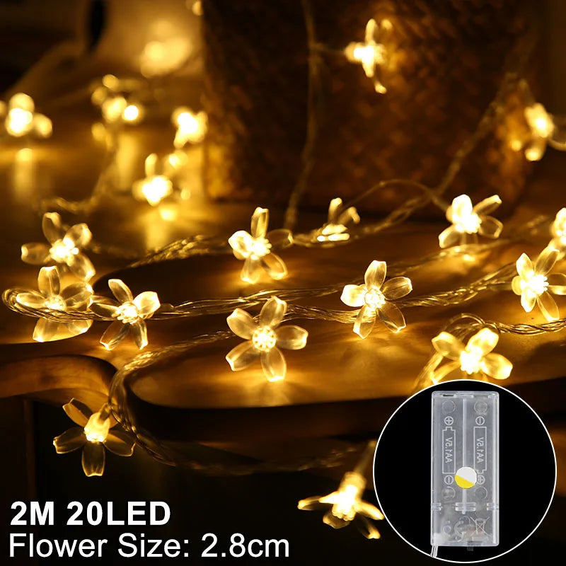 Snowflake LED Light Christmas Decoration — Hanging Garland