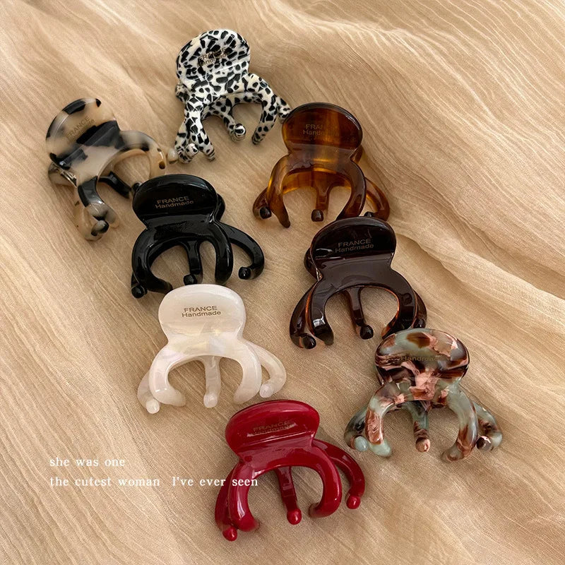 Fashion French Hair Claw Clips Women Elegant Retro Crab Shark Clip Acetate High Ponytail Holders for Girls Hair Accessories