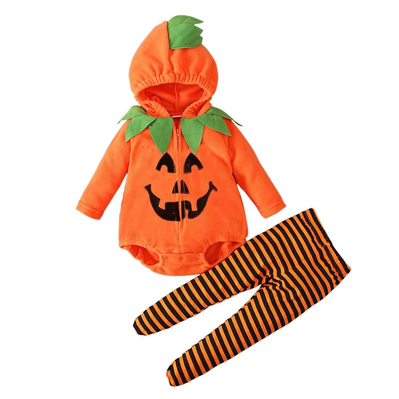 3-24M pumpkin Cosplay Baby Girls Boys Halloween Costume