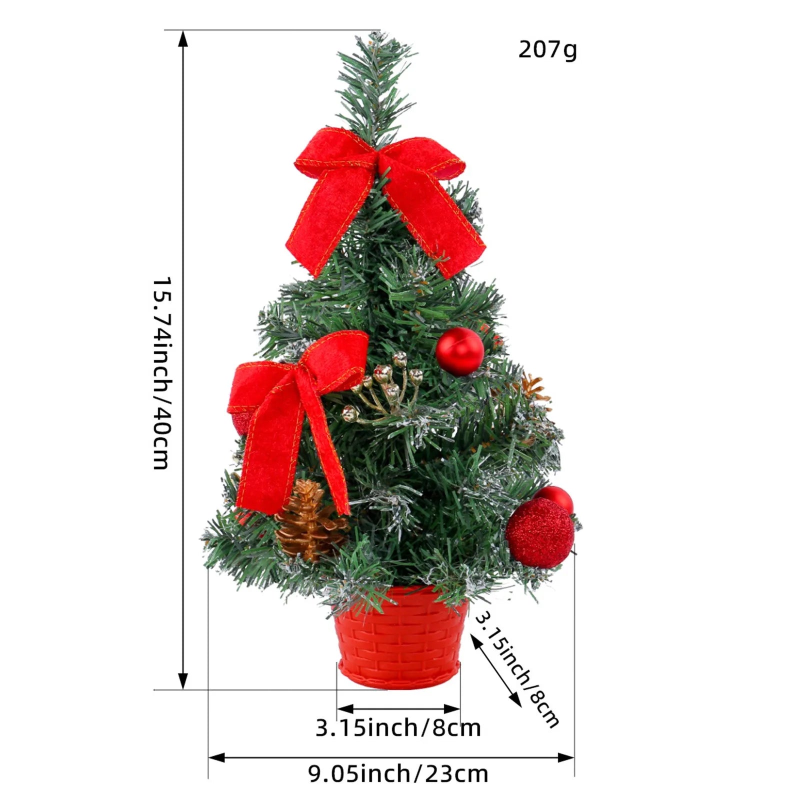 Artificial Tabletop Mini Christmas Tree Tabletop Decorations Festival Winter Holiday Miniature Decor for Christmas Décor 30cm
