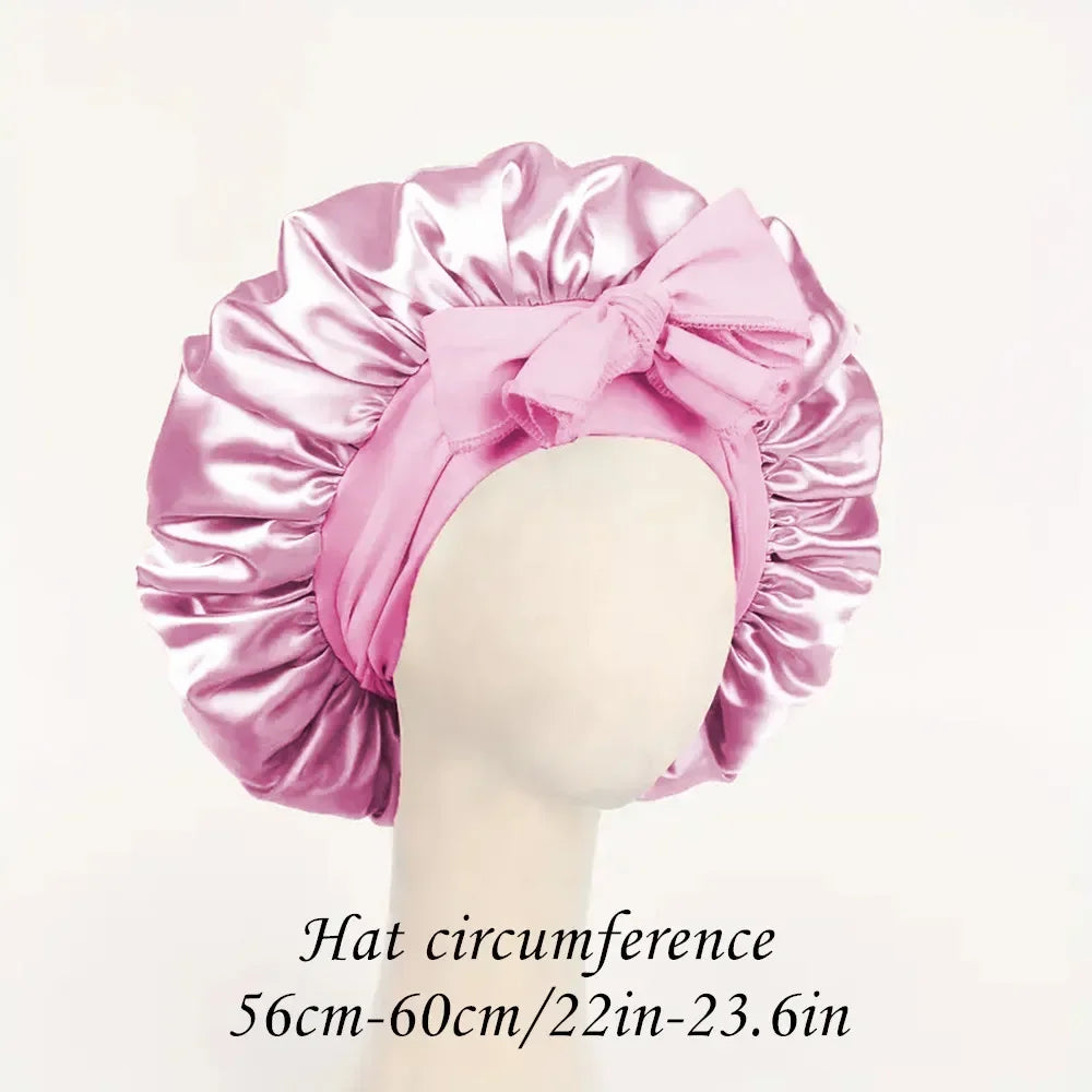 Satin Bonnet Silk Bonnet Adjustable For Sleeping
