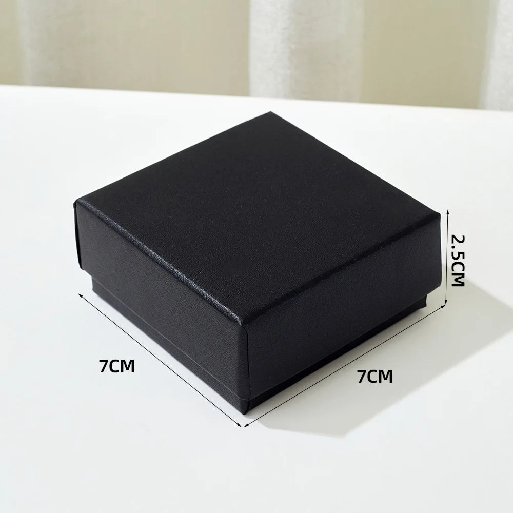 High-end Black Jewelry Gift Box for Earring Necklace Bracelet Ring Pendant Jewelry Storage Square Paper Box Gift Packaging Box