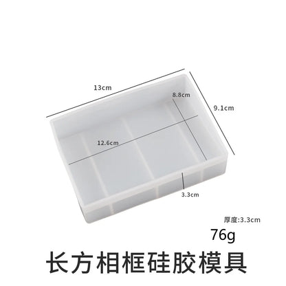 Crystal heart photo frame silicone mold, handmade DIY jewelry heart photo frame epoxy resin mold, mirror decoration tool