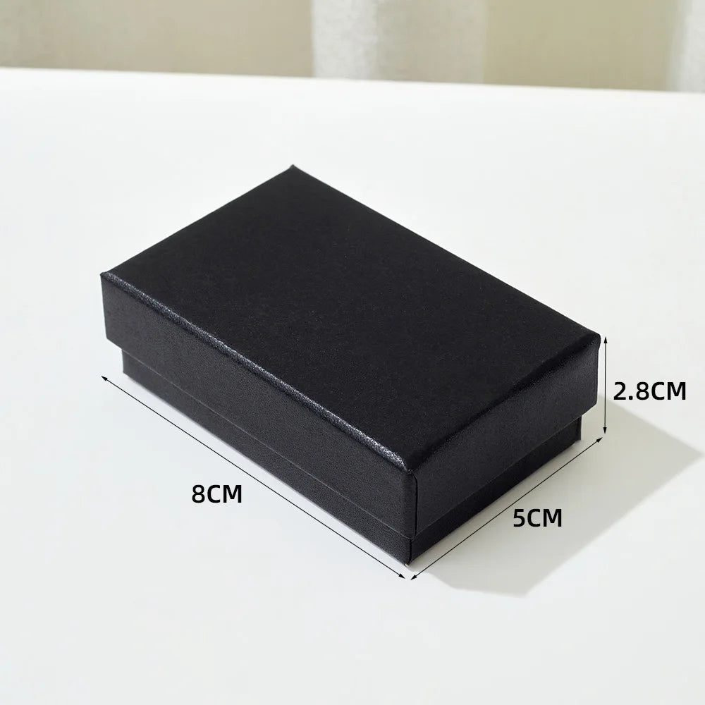 High-end Black Jewelry Gift Box for Earring Necklace Bracelet Ring Pendant Jewelry Storage Square Paper Box Gift Packaging Box
