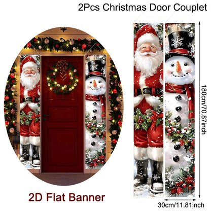 Merry Christmas Door Banner Decoration