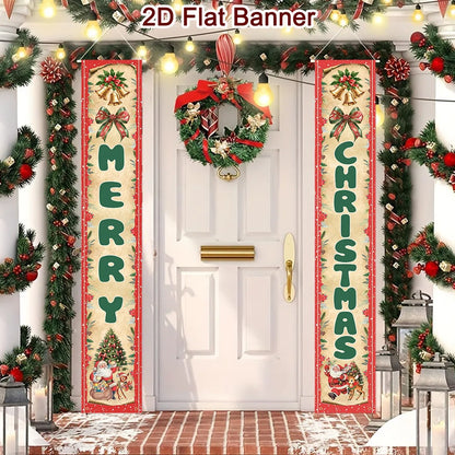 Merry Christmas Door Banner Decoration