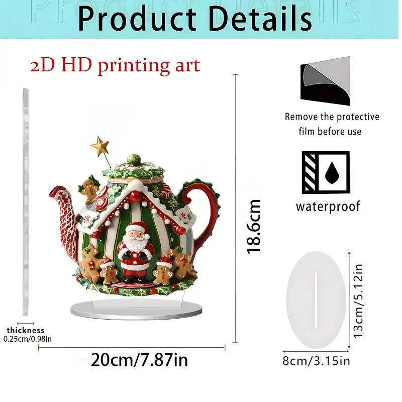 Santa Claus Tabletop Decoration With Base 2D