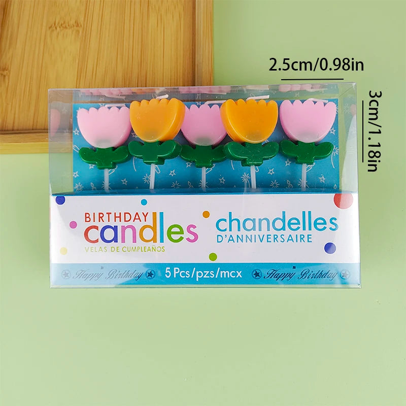 Birthday Candle Flower Plant Cake Decorative Candle Sunflower Cute Cartoon Party Activities Celebration Festival Candle