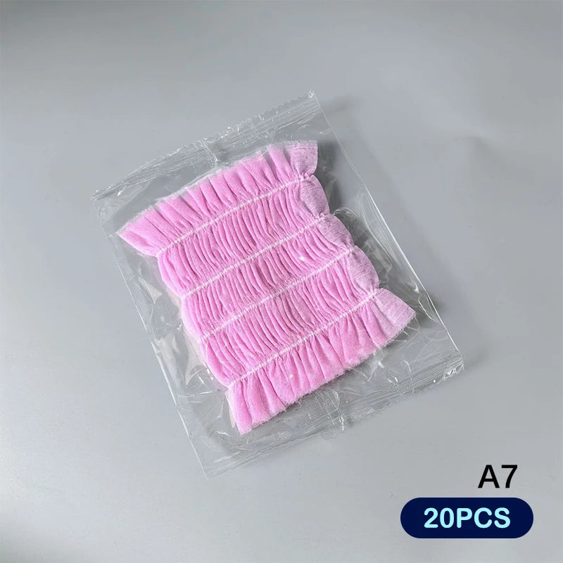 HUA HUA 20/50/100pcs Disposable Spa Headbands Soft Non- Elastic Facial Hair Bands For Sauna, Facial Cleansing, Skincare & Makeup