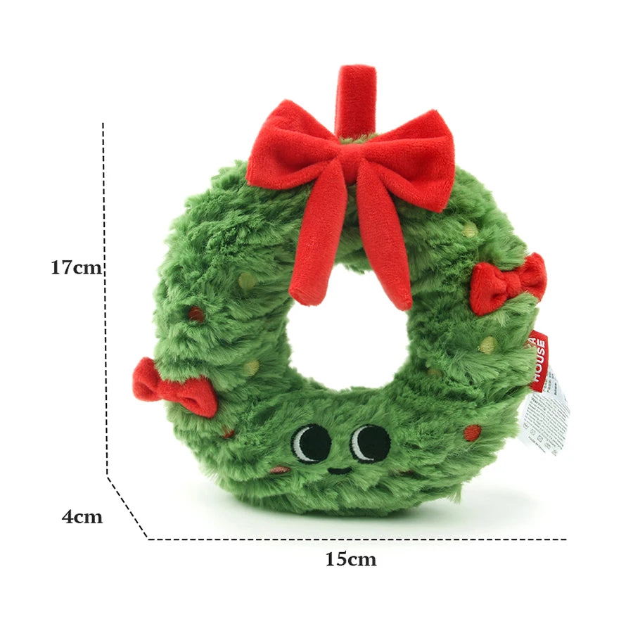 Exquisite Christmas Decoration Plush Toys Christmas Tree wreath Gingerbread Man Soft Plush Filling Party Decoration Gifts