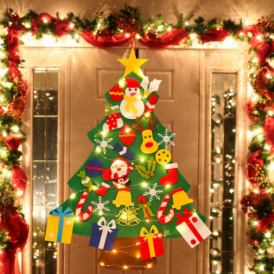 Felt Christmas Tree — DIY Stick-On Ornament Set