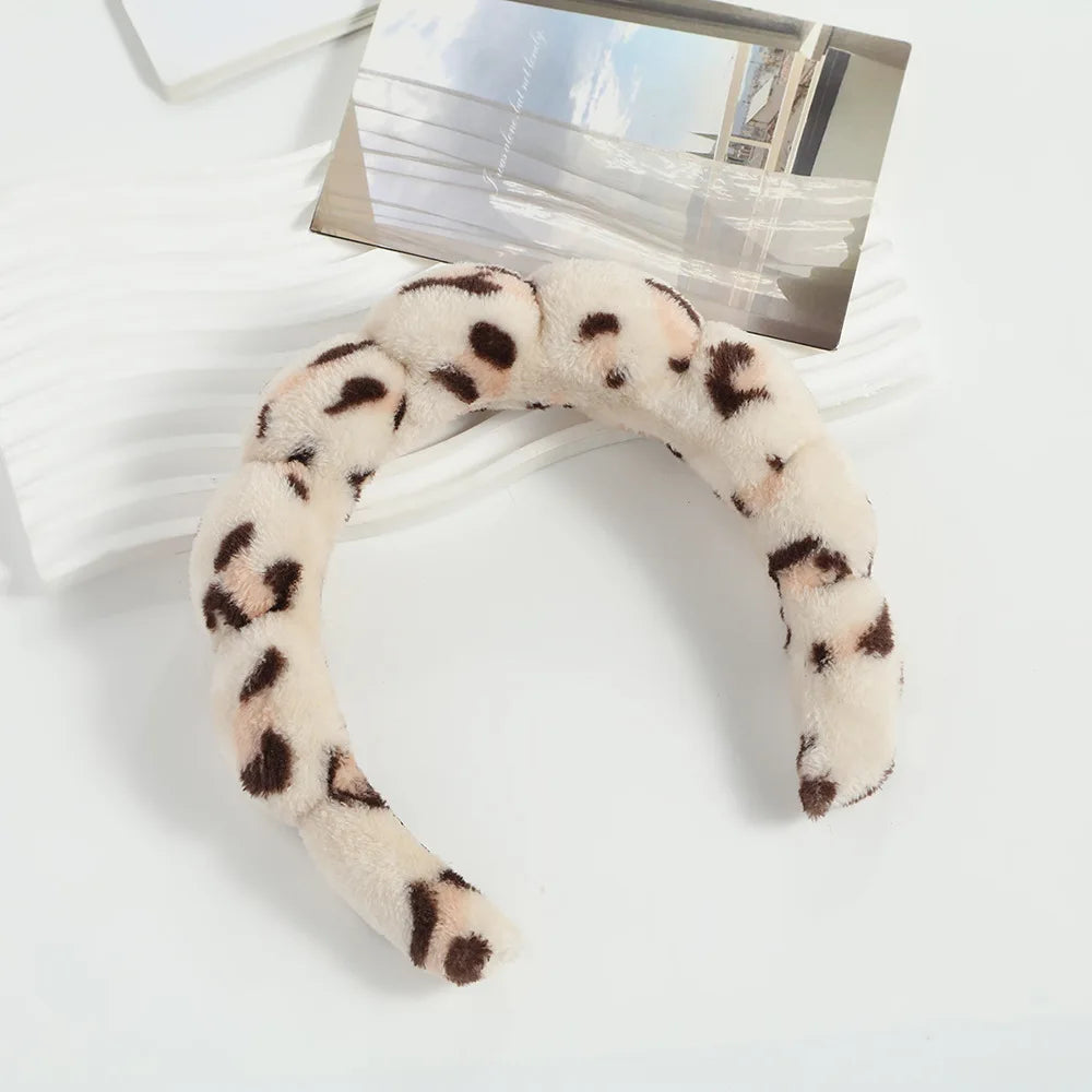 Spa Headband for Washing Face Wristband Set Sponge Makeup Headband Bubble Hairband for Women Hair Accessories