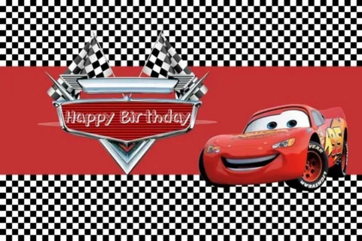 Photography Backdrop Cartoons Cars Theme For Kids Birthday Party Background Cake Table Decor Banner Can Be Customize Name