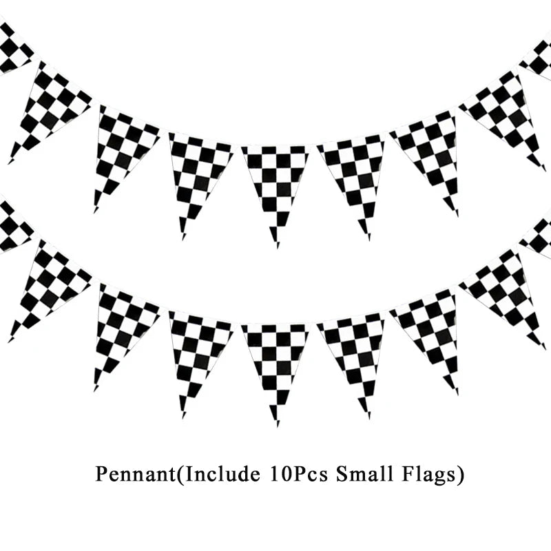 Racing Car Theme Party Decoration Checkered Paper Cups Cake Toppers For Race Theme Party Decor Car Theme Birthday Party Supplies