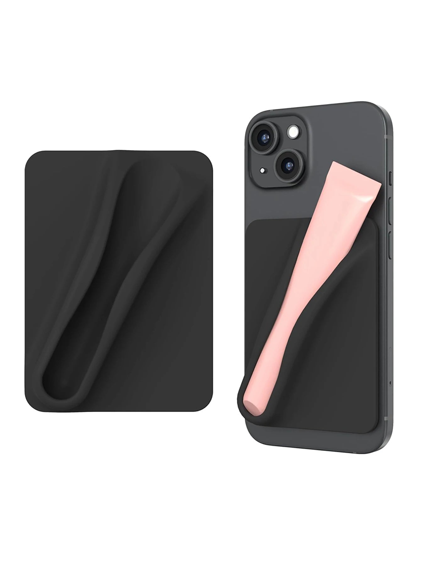 1 Solid Color Silicone Lipstick Phone Holder That Can Be Attached to the Back of the Phone. Portable Lip Gloss Phone Holder Suitable for Most Smartphones. a Great Gift for Women on Birthdays and Holidays!