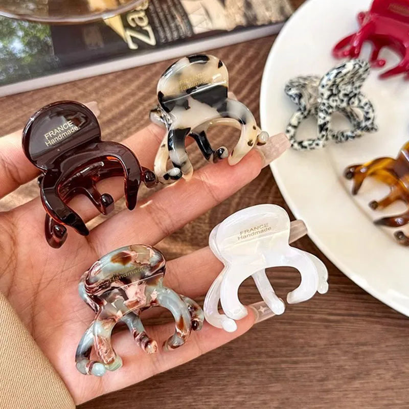 Fashion French Hair Claw Clips Women Elegant Retro Crab Shark Clip Acetate High Ponytail Holders for Girls Hair Accessories