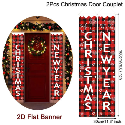 Merry Christmas Door Banner Decoration