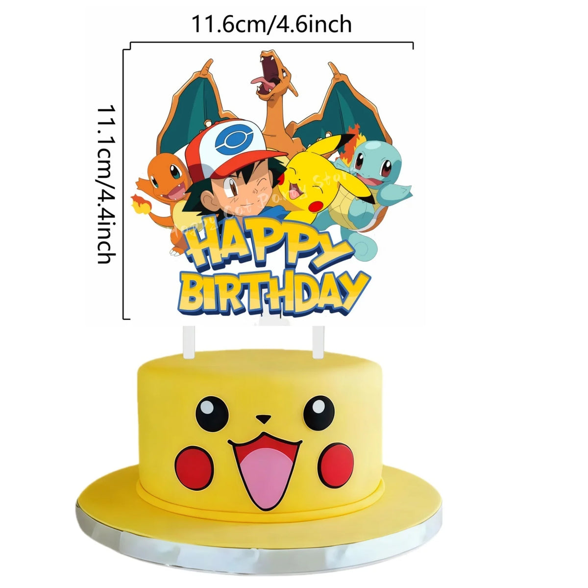 Topper Pokemon Cake Birthday Pokemon Decoration Cake Topper Pikachu Cupcake Topper Baby Shower Baking DIY Supplies Party Favors