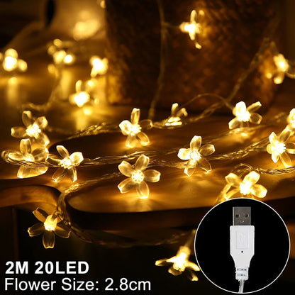 Snowflake LED Light Christmas Decoration — Hanging Garland