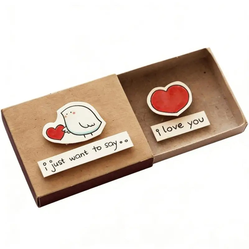 New 1Pcs Romantic "I Love You" Message Gift Handmade Love Box Card For Valentine's Day Anniversary Wedding Surprise For Her/Him