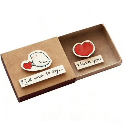 New 1Pcs Romantic "I Love You" Message Gift Handmade Love Box Card For Valentine's Day Anniversary Wedding Surprise For Her/Him