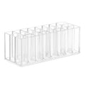 Acrylic Lip Gloss Holder Organizer, Lipstick Holder, 24 Slots Makeup Lip Gloss Lipstick Brushes Storage Display Case