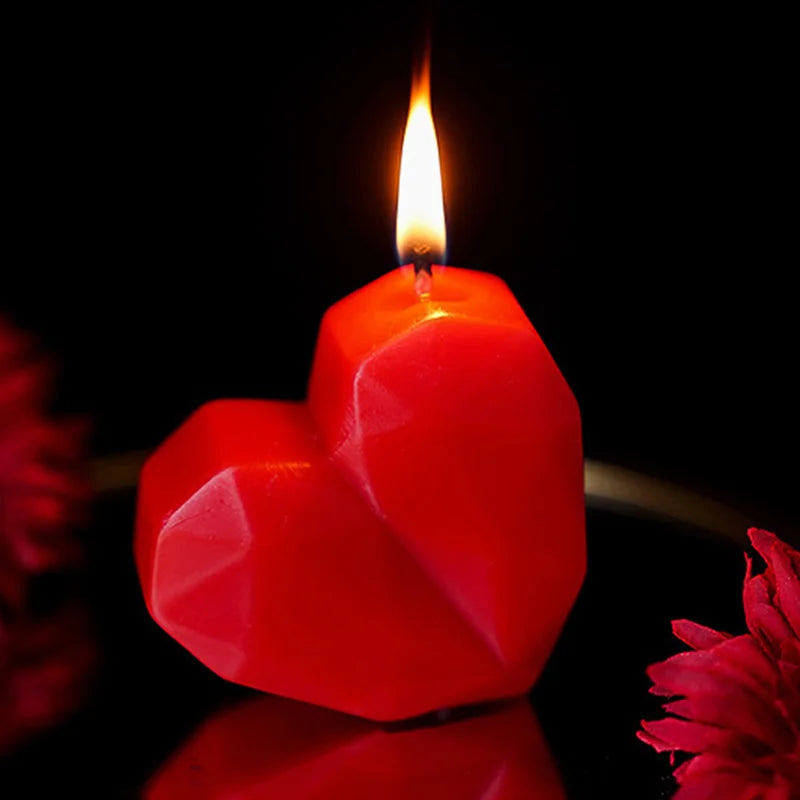 1/2/4pc 3D Heart-shaped Love Candles Valentine's Day Romantic Gift Handmade Aromatherapy Candle Wedding Home Decor Photo Prop