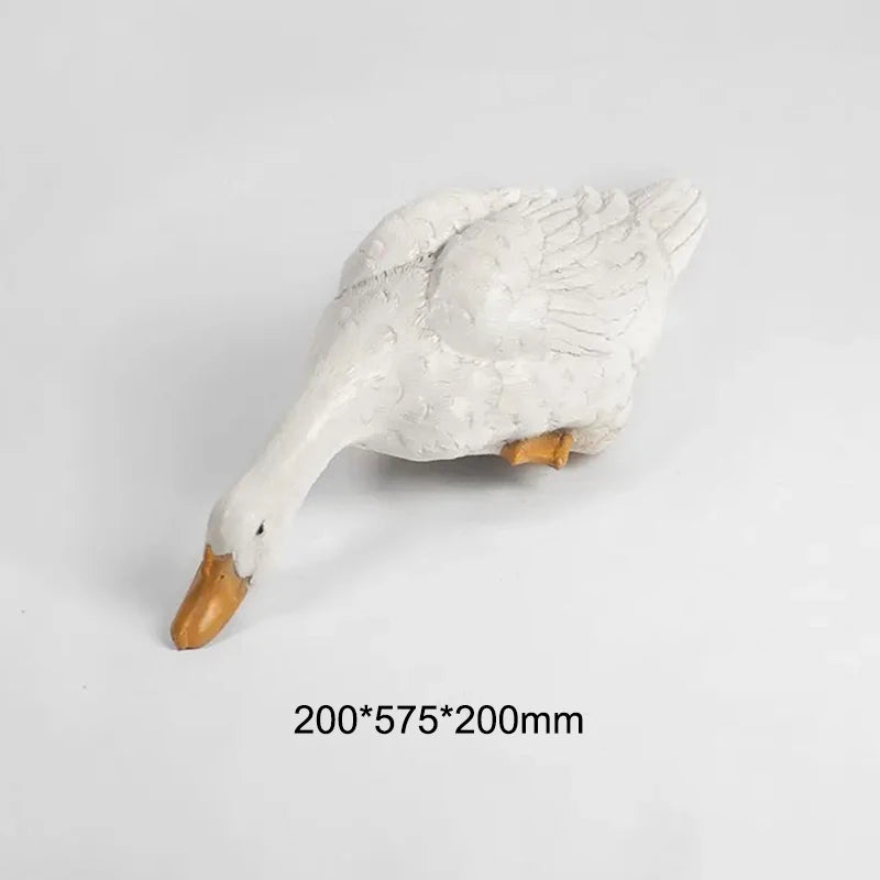 Creative Garden Courtyard Decoration Outdoor Farm Courtyard Lawn Light Flower Jar Decoration Simulation Animal Duck Glowing Duck