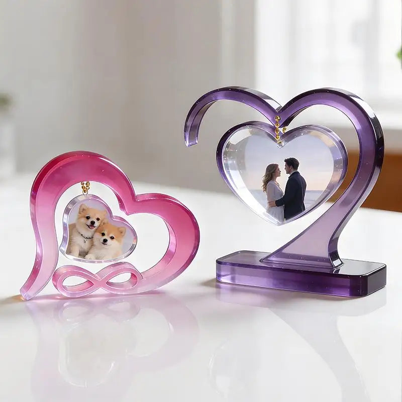 New Heart-shaped Photo Frame Pendulum Base Silicone Mold, DIY Crystal Epoxy Resin Mold, DIY Photo Frame Ornament.