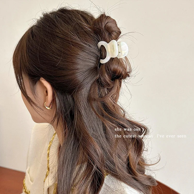 Fashion French Hair Claw Clips Women Elegant Retro Crab Shark Clip Acetate High Ponytail Holders for Girls Hair Accessories