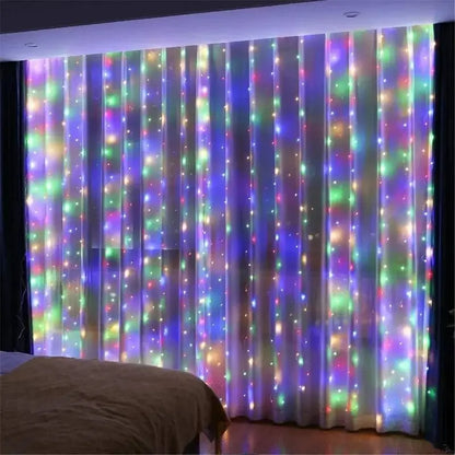 LED Silver Wire Curtain Light — Fairy Curtain String Lights