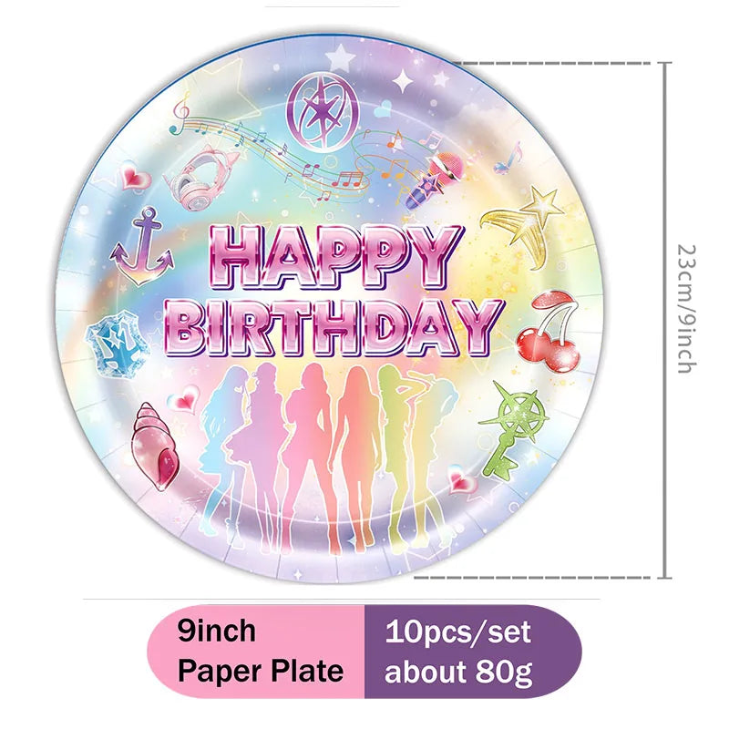 Hot KPOP K&Katseye Themed Decoration Kit Birthday Christmas Halloween Combo Perfect for Indoor Living Rooms Outdoor Backyards