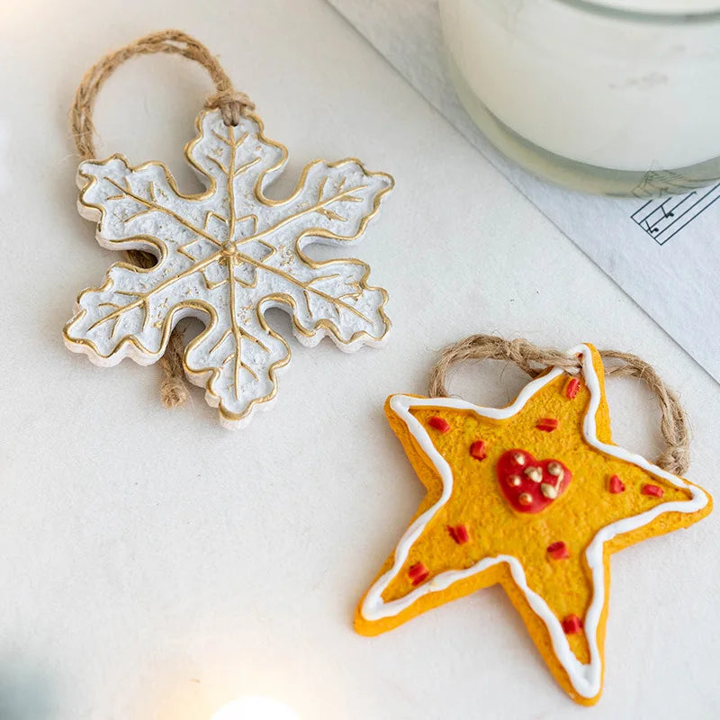 2025 Christmas Tree Decorations Christmas Resin Pendant Ornaments Home Decor DIY Kids Toys Gifts DIY Handmade Jewelry
