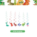 Dinosaur Birthday Decoration Party Supplies Set Cup Plate Tablecloth Dinosaur Balloons Happy Banner Cake Topper for Kids Favors